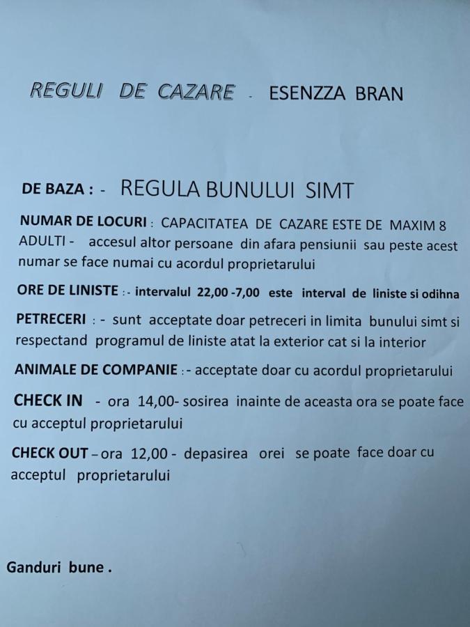 Pensiunea Esenzza Bran  Exteriér fotografie